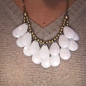 White Statement Necklace